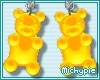 Bear Earrings/Yellow