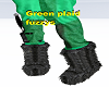 green  plaid fuzzys