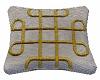 Gold knot cushion