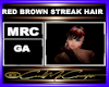 RED BROWN STREAK HAIR