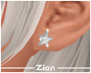 Star Earrings White
