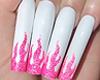 Pinkish Flame Nails