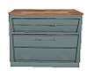 Teal Kitchen Cabinet