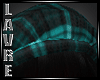 Teal Volcano Beret Hair