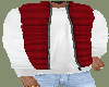 Red Puff Vest w/White