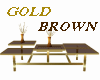 GOLD AND BROWN TABLE