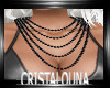 Diva black pearls neckla