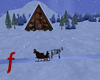 christmas snow cabin