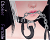 ☾ Coal leash choker