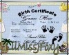 Grace Rose Birth certifi