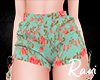 R. Demi Green Shorts