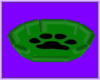 0134 PAW PET BED GRN