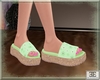 Green Floral Slides