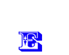 Animated blue e letter