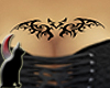 Tribal bat chest tattoo