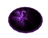 Round Purple Dragon Rug