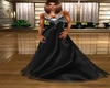 RL black satin gown