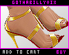 Love Doll Gold Shoes