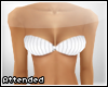 A| white striped bra top