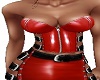 RED BELTED CORSET TOP