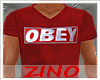 Obey* Red Tee