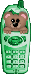 bear cellphone/green