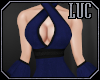 [luc] Blue Velvet Dress