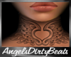 Angel wings neck tattoo