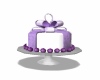 Purple Bow Cake on Plate