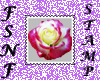 Pink Rimmed Rose Stamp