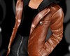 leather jacket/M/ brown