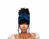 BLACK HAIR/BLUE HEADBAND