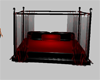 Red poseless bed
