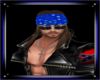 (J)Blue Bandana W/Hair