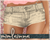 |M| Cream Booty Shorts