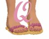 Pink Snakeskin Sandals