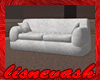 (L) White Suede Sofa
