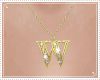 Necklace of letters W