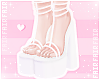 🌸 strappy heels white