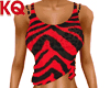 KQ Sexy Red Zebra Top