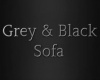 Grey & Black Long Sofa