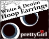 White & Denim Hoops