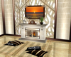 Animated white fireplace
