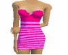 Pink Striped Short Dress