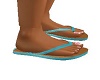 Kids turquoise flipflops