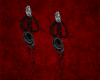 (KUK)earrings dark roses