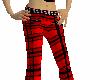 Red Plaid Skull Pants