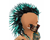 black mohawk with green