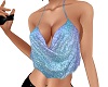 *Blue Holo Glitter Top*