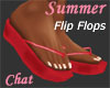 c]Cool~ Red Flip flops